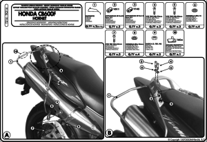 Kappa TK214 Honda CB 600 F Hornet - S Yan Kumaş Çanta Demiri