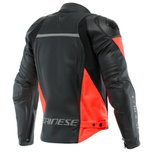 Dainese Racing 4 Deri Ceket Siyah Kırmızı