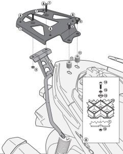 Givi SR2117M Yamaha X-Max 125-250 Arka Çanta Demiri