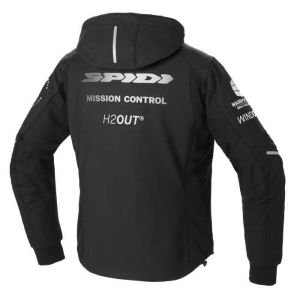 Spidi Hoodie Armor H2Out Ceket Siyah Beyaz