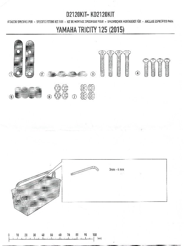 Givi D2120Kit Yamaha Tricity 125 (14-15) Siperlik Bağlantısı