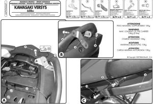 Givi 447FZ Kawasaki Versys 650 Arka Çanta Demiri