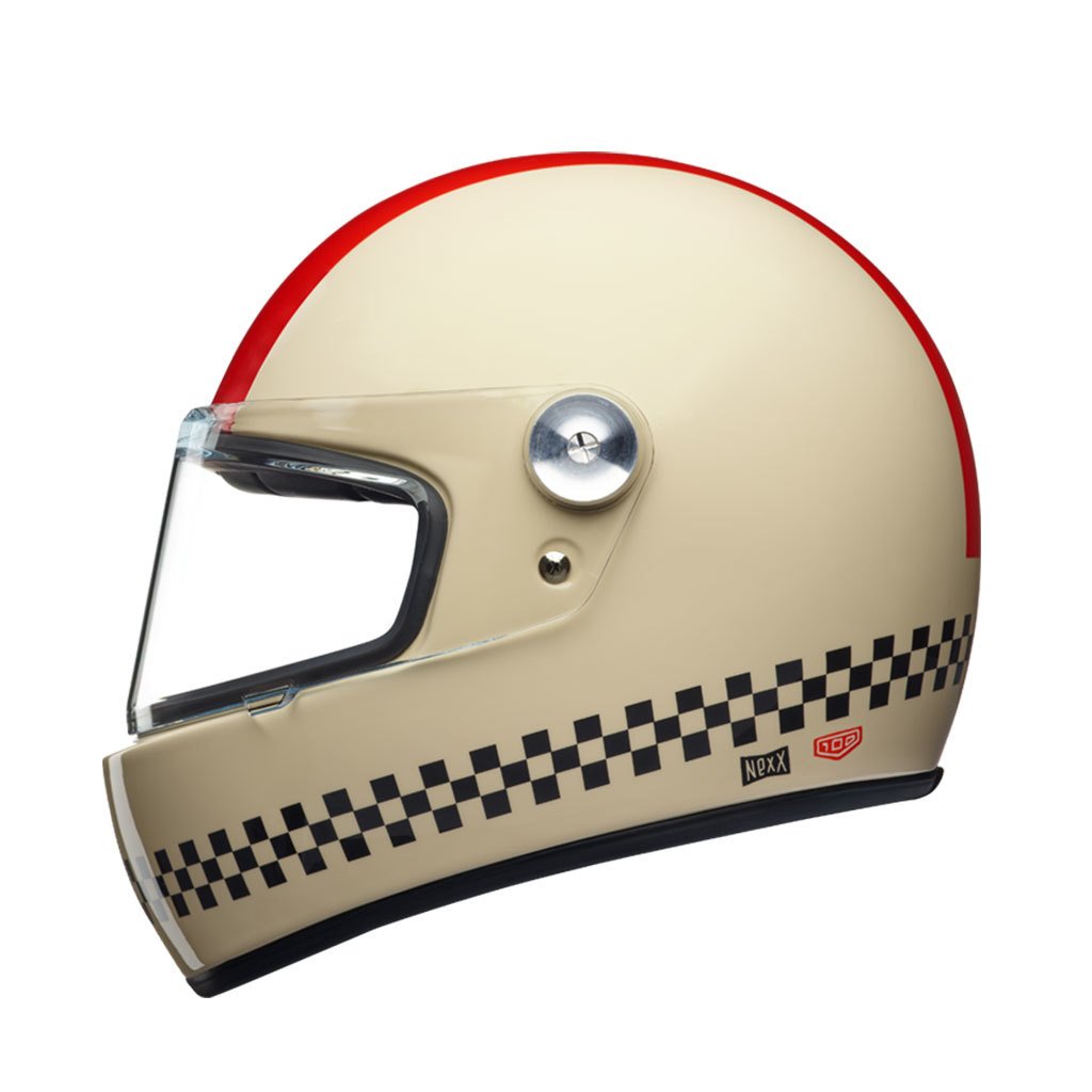 Nexx X.G100R Finish Line Kask Krem Kırmızı