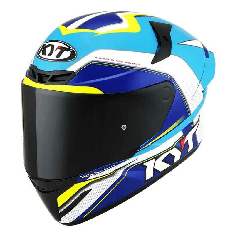 KYT TT-Course Kask Grind Prix Açık Mavi Beyaz