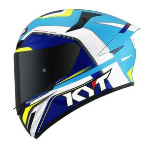 KYT TT-Course Kask Grind Prix Açık Mavi Beyaz