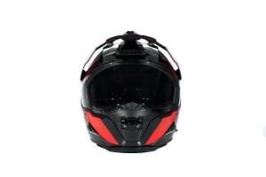 Zeus ZS 913 Kask Solid Siyah BF8 Kırmızı