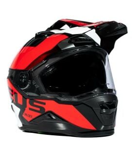 Zeus ZS 913 Kask Solid Siyah BF8 Kırmızı