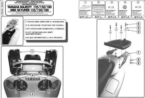 Givi SR46M Yamaha Majesty 125-150-180 Arka Çanta Demiri