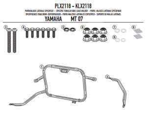 Givi PLX2118 Yamaha MT-07 Yan Çanta Demiri