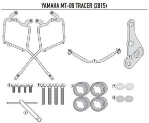 Kappa KLR2122 Yamaha MT-09 Tracer Yan Çanta Demiri