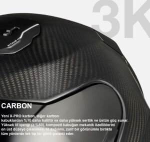 Nexx X.R3r Kask Precision Karbon Mat Siyah Kırmızı