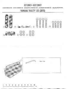 Kappa D2120Kit Yamaha Tricity 125-155 Ön Cam Siperlik Bağ.