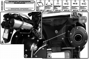 Givi PLX528 Suzuki Dl 1000 - Kawasaki Klv 1000 Yan Çanta Demiri