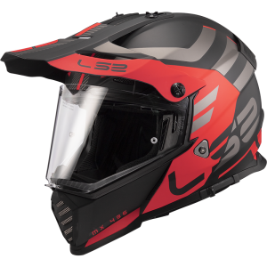 Ls2 Pioneer Evo Adventurer Kask Mat Siyah Kırmızı