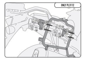 Givi PL3112 Suzuki DL 650 V-Strom (17) Yan Çanta Demiri