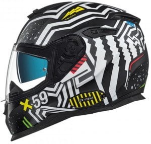 NEXX SX.100 Kask Enigma Mat Siyah Beyaz