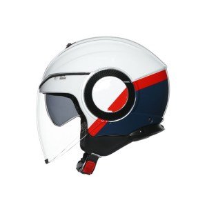 AGV Orbyt Kask Block Beyaz Kırmızı