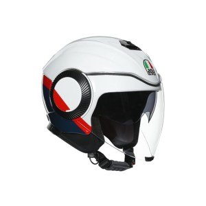 AGV Orbyt Kask Block Beyaz Kırmızı