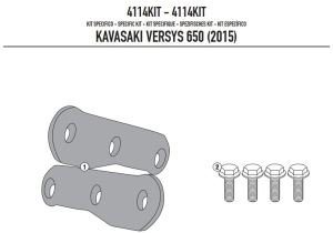 Kappa 4114KITK Kawasaki Versys 650  Yan Çanta Demiri Kiti