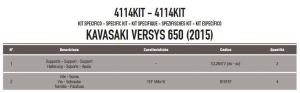 Givi 4114Kit Kawasaki Versys 650 (15) Yan Çanta Demiri Kiti