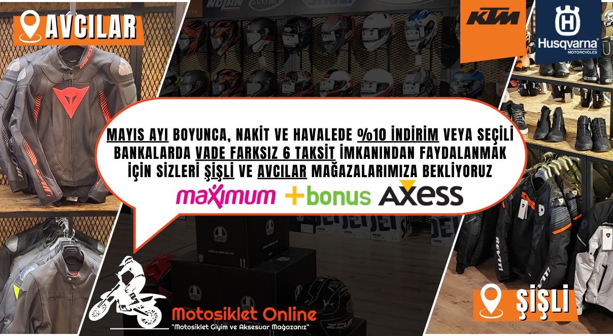 Motosikletonline mayıs indirim