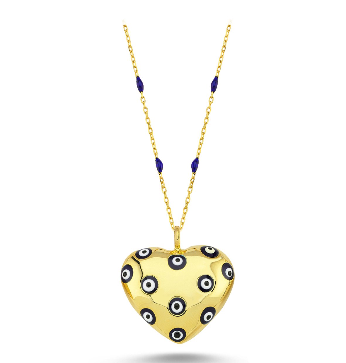 Kalpli Nazar Boncuklu Enamel Kolye