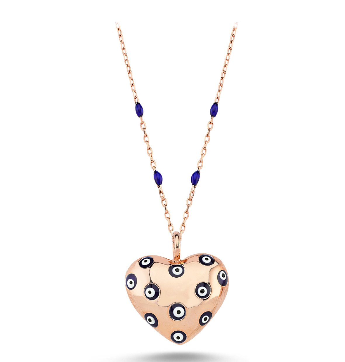 Kalpli Nazar Boncuklu Enamel Kolye