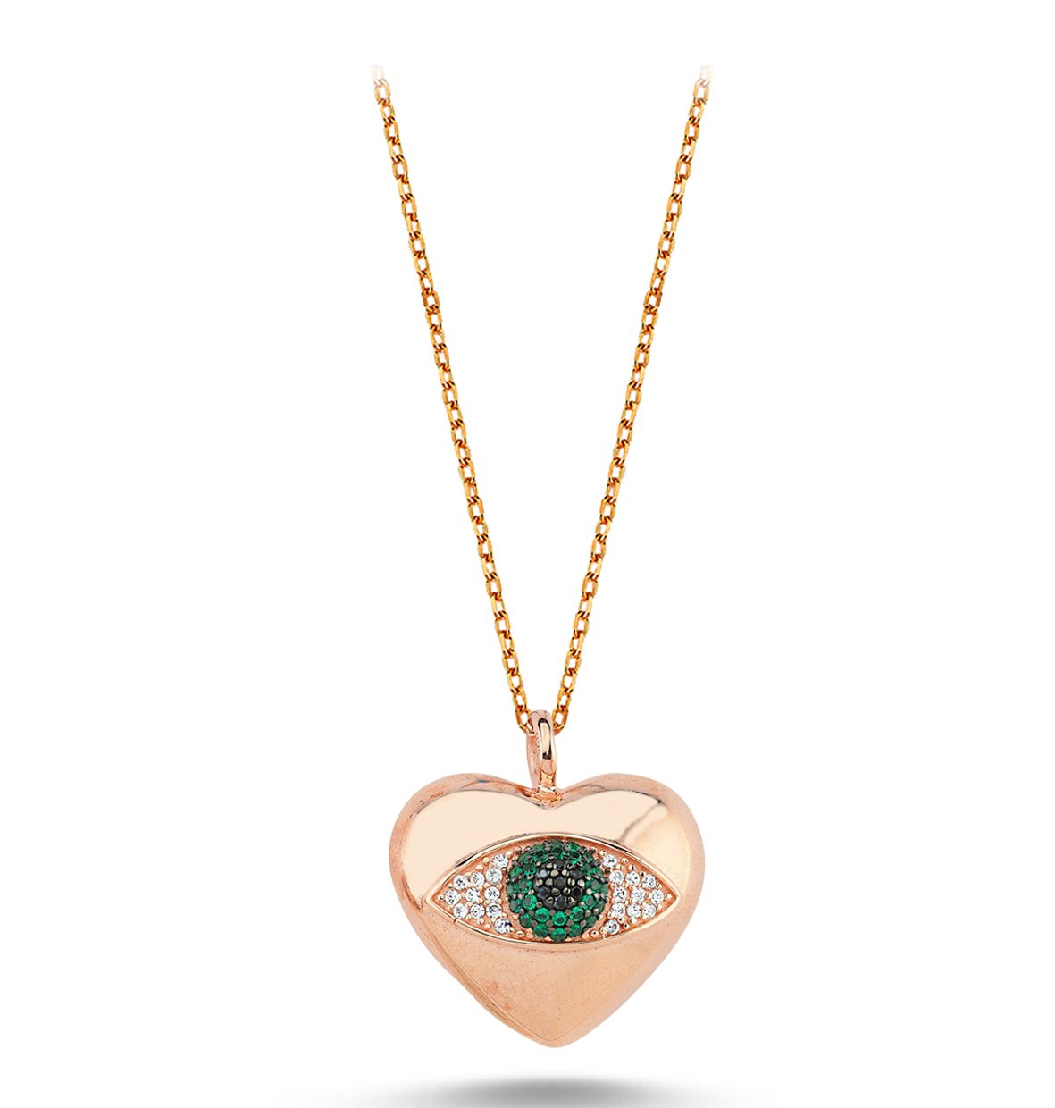Zirkon Taşlı Enamel Kolye