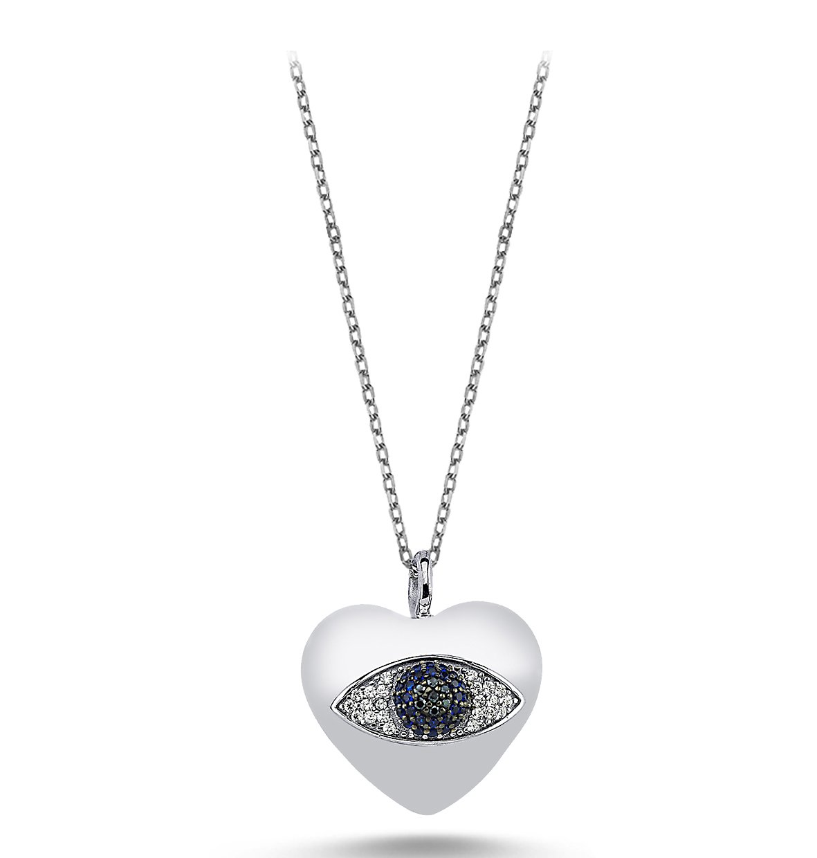 Zirkon Taşlı Enamel Kolye