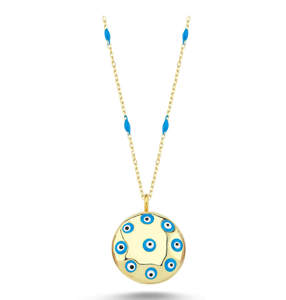 Nazar Boncuklu Enamel Kolye