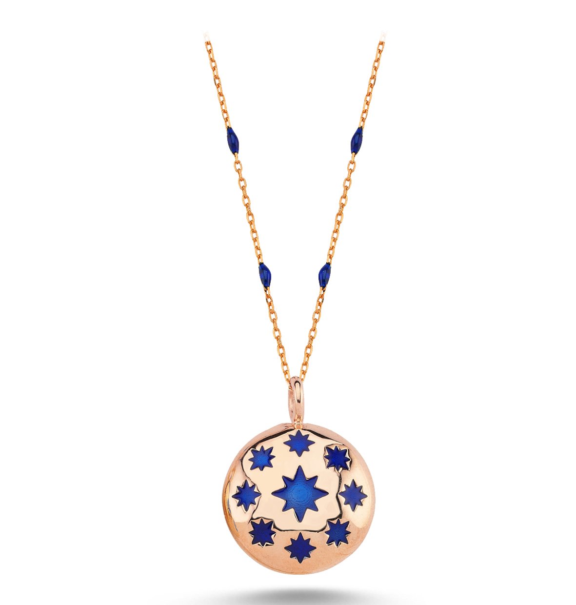 Yıldızlı Enamel Kolye