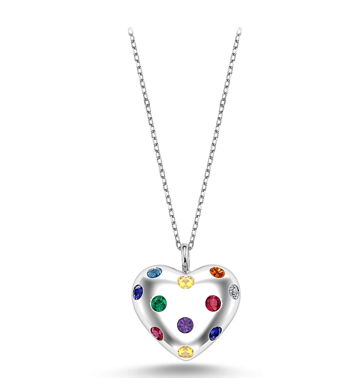 Renkli Taşlı Enamel Kolye