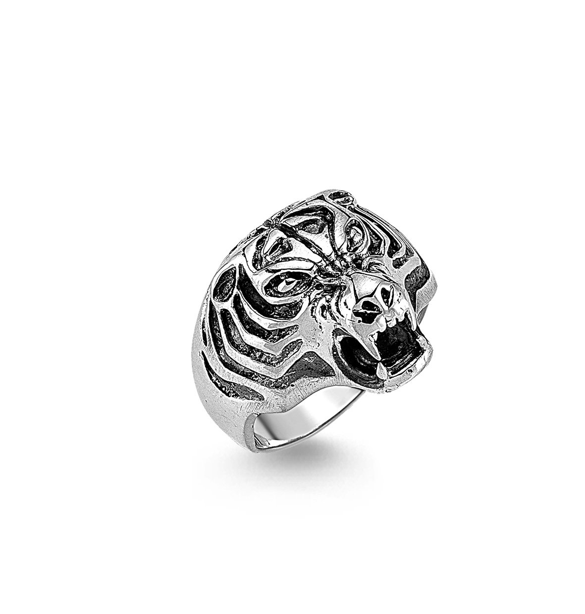 Tiger Erkek Gümüş Yüzük - Hard Rock