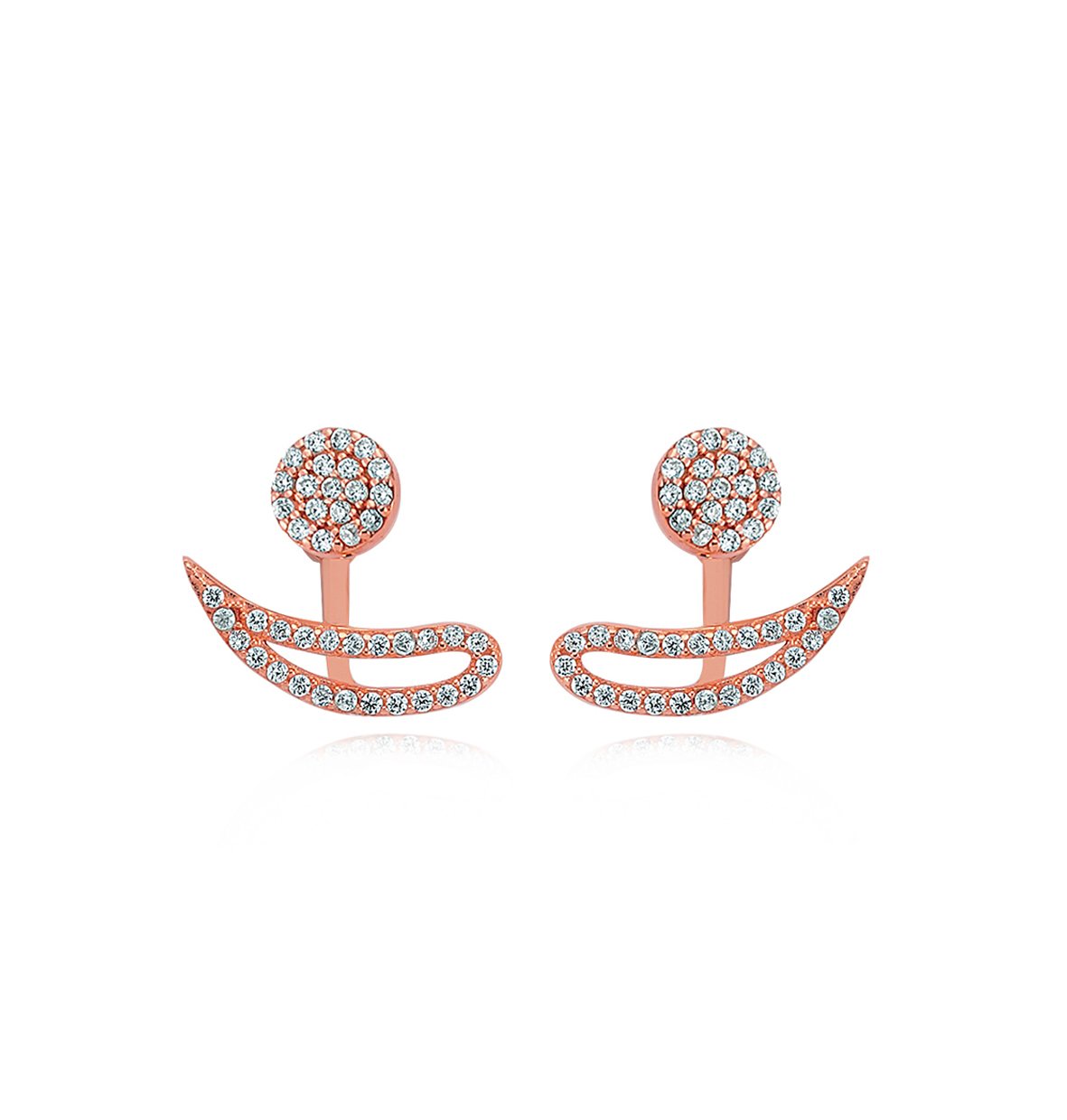Beyaz Zirkon Taşlı Ear Cuff Küpe