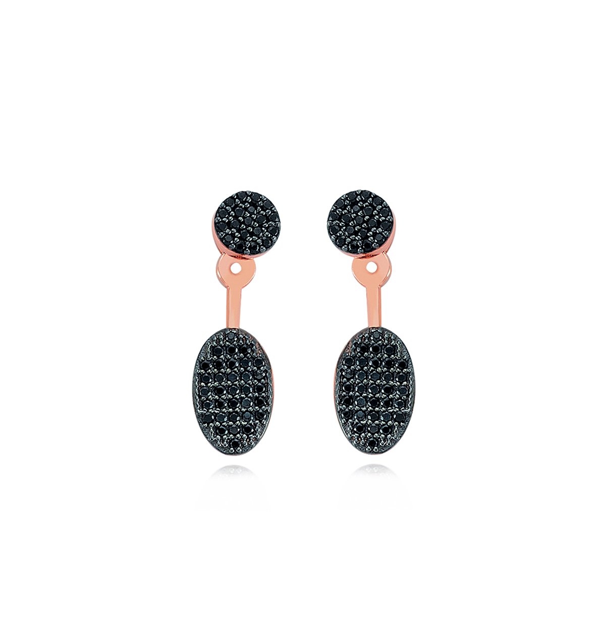 Siyah Zirkon Taşlı Ear Cuff Küpe
