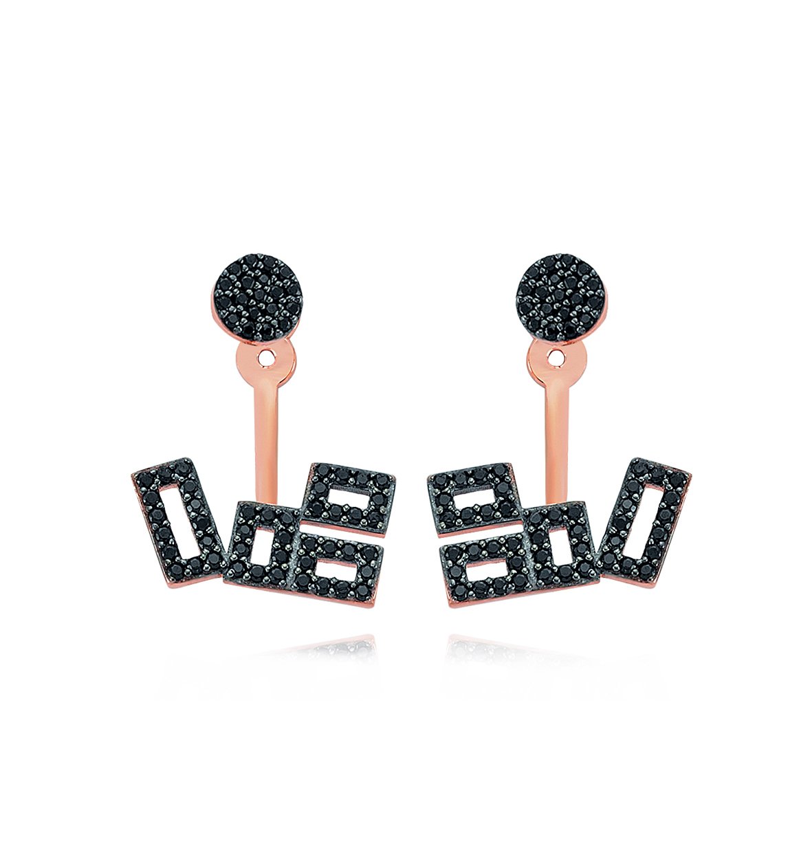 Geometrik Zirkon Taşlı Ear Cuff Küpe