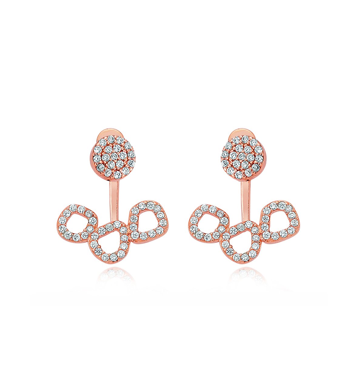 Beyaz Zirkon Taşlı Ear Cuff Küpe