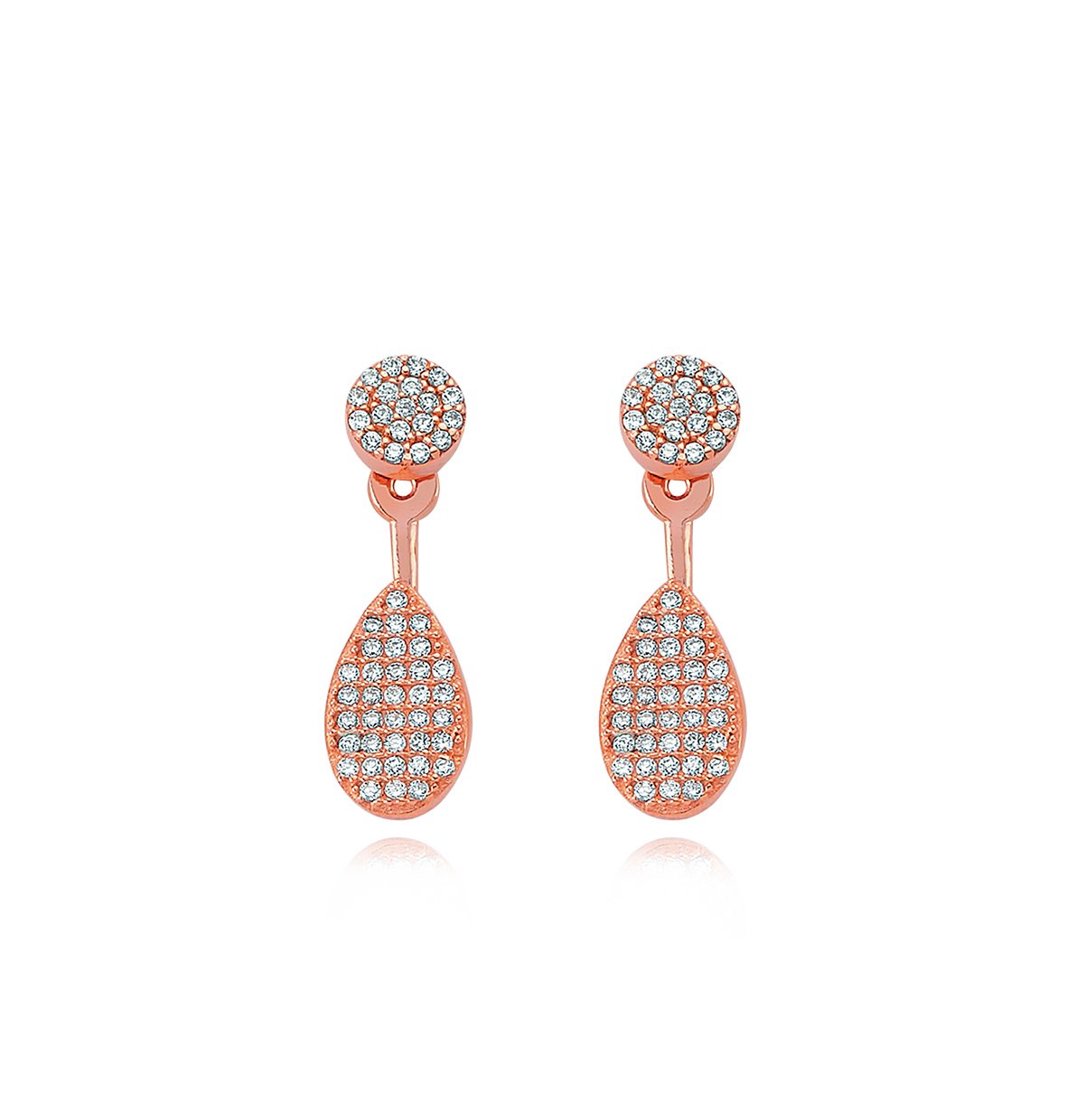 Beyaz Zirkon Taşlı Ear Cuff Küpe