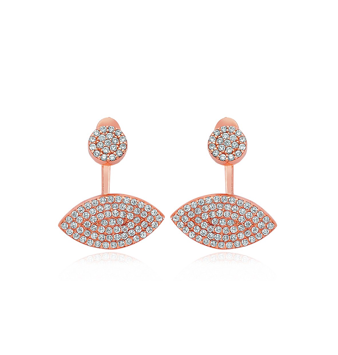 Beyaz Zirkon Taşlı Ear Cuff Küpe