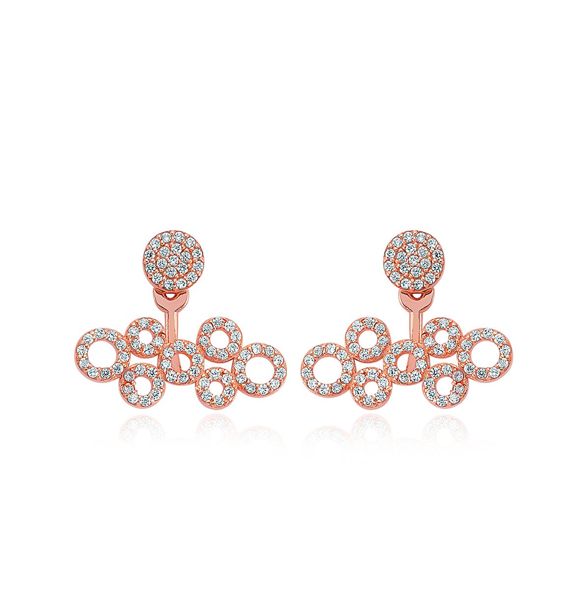 Beyaz Zirkon Taşlı Ear Cuff Küpe