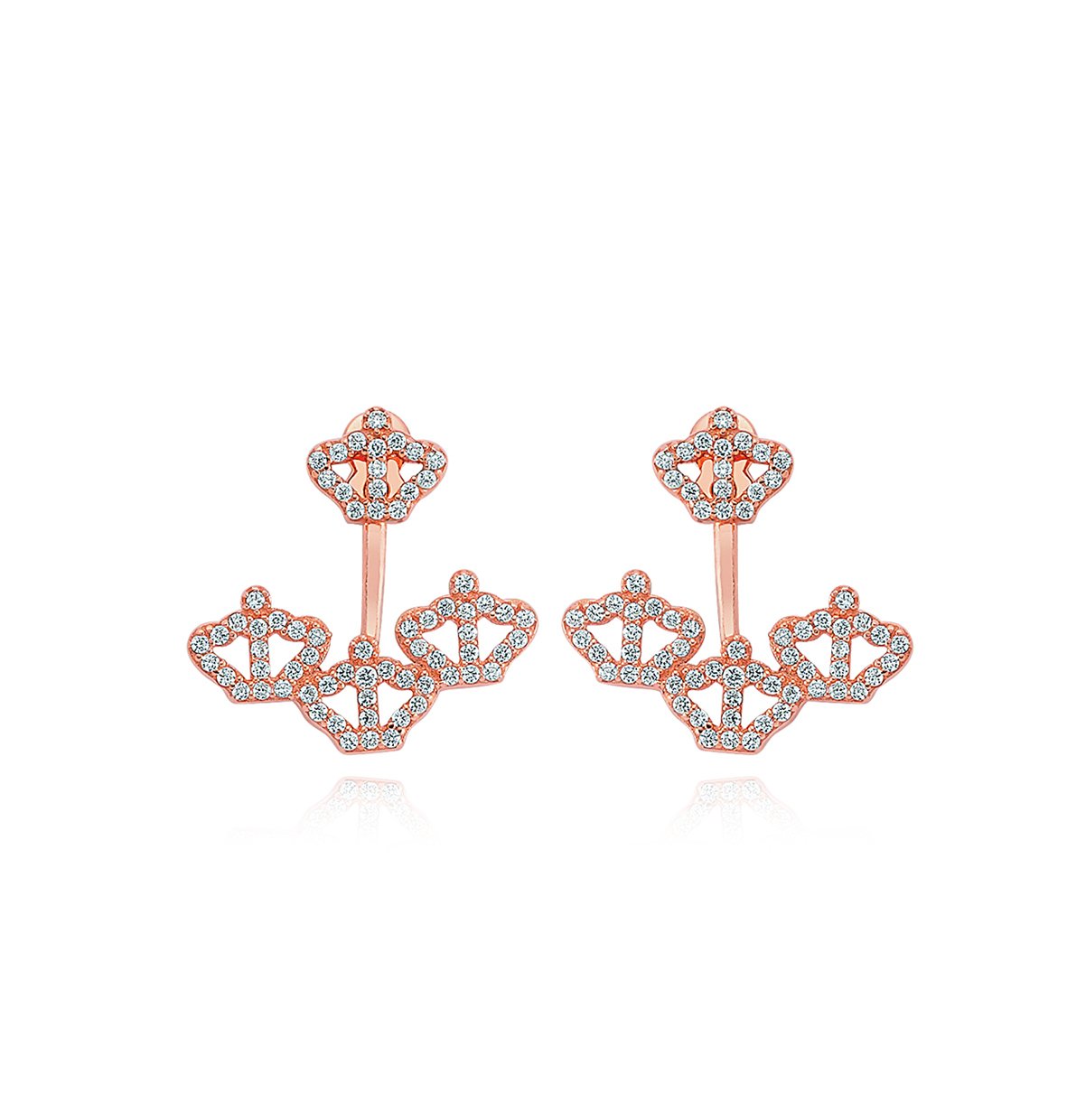 Beyaz Zirkon Taşlı Ear Cuff Küpe