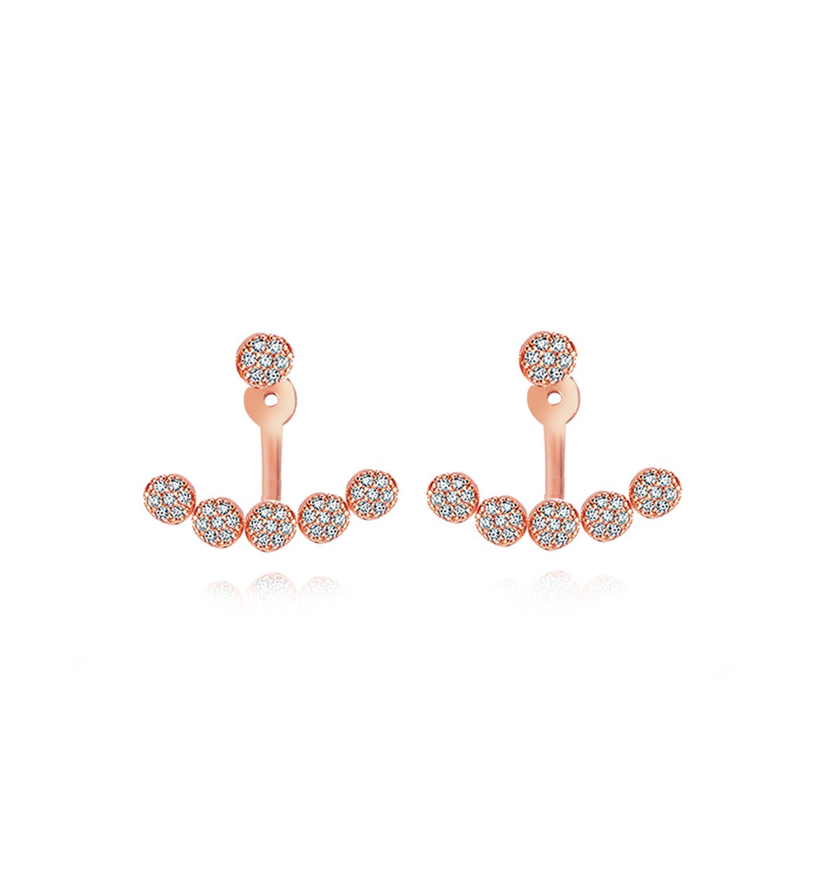 Beyaz Zirkon Taşlı Ear Cuff Küpe