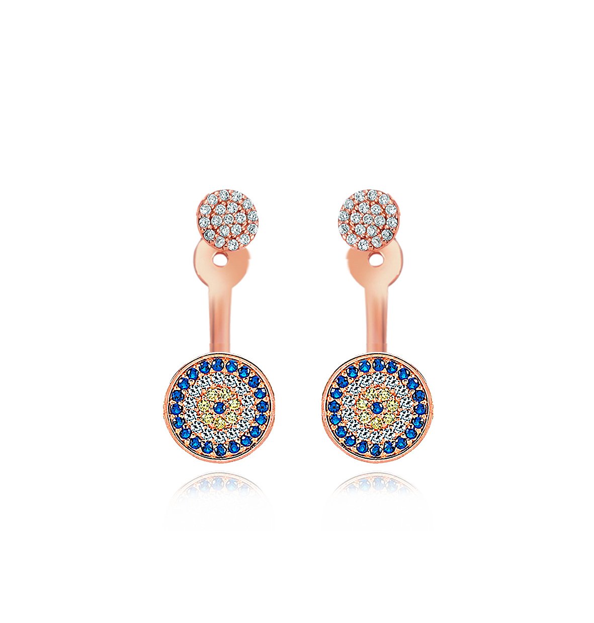 Renkli Zirkon Taşlı Ear Cuff Küpe