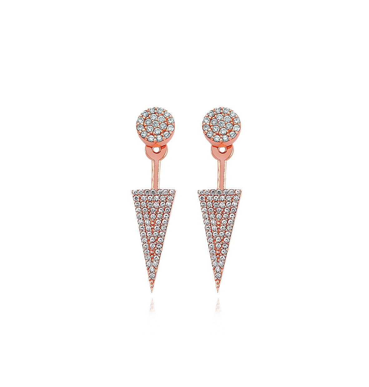 Beyaz Zirkon Taşlı Ear Cuff Küpe