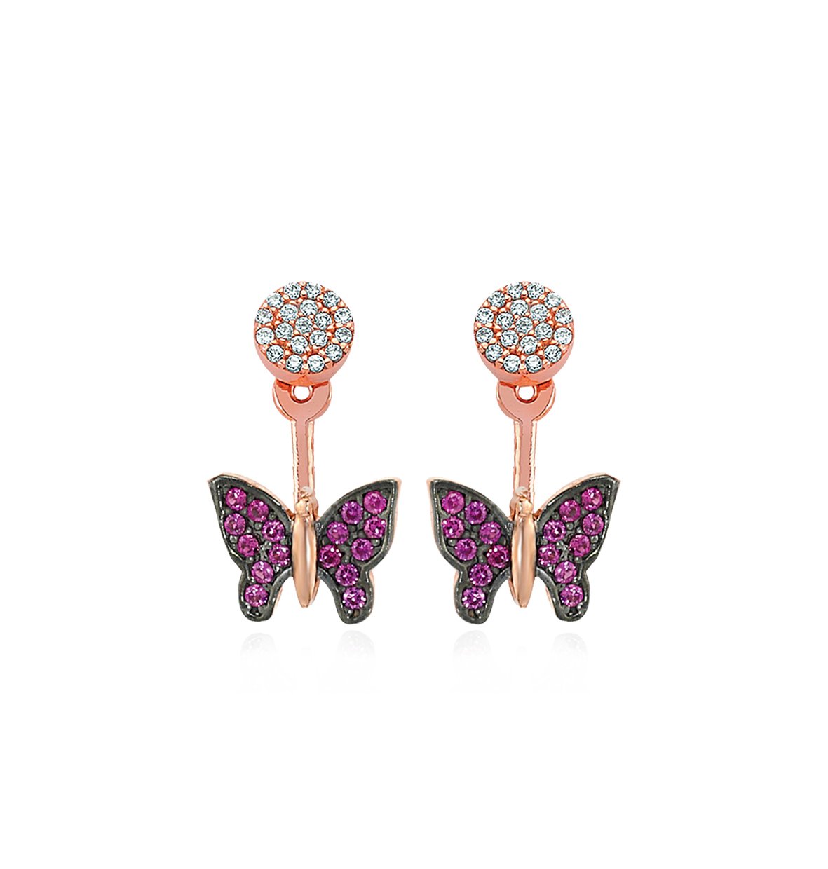 Kelebek Zirkon Taşlı Ear Cuff Küpe