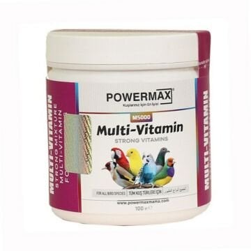 Powermax Multivitamin 100 gr - Kanatlı Hayvan Vitamin Desteği