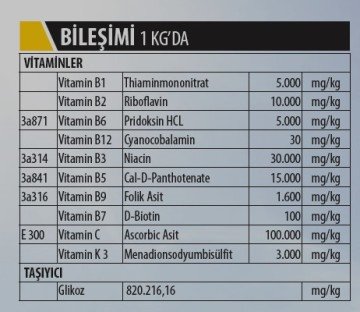 Poyravit BCK3 Kanatlı Vitamini 100 gr