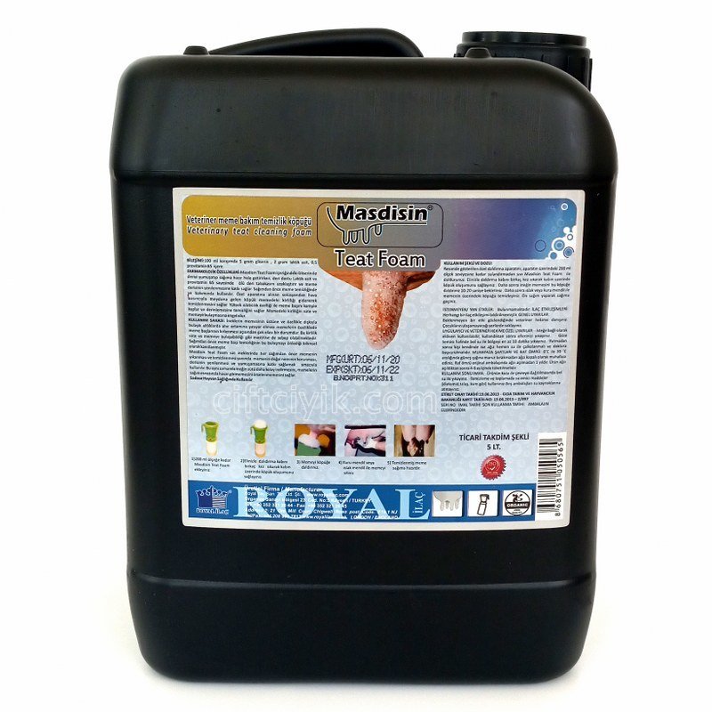 Sağım Öncesi Köpüklü -  Masdisin Teat Foam - 5 L