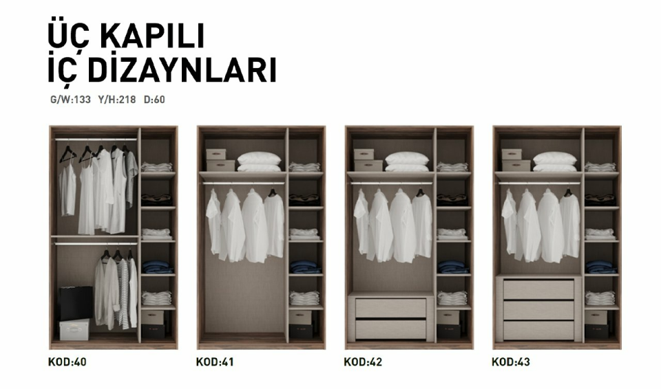 Volante Dolap Petek 4 Kapaklı Beyaz