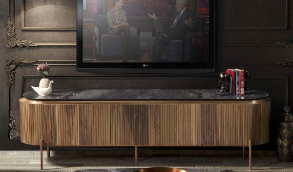 Tesla Ceviz Bronz TV Ünitesi